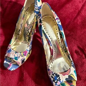 BCBGirls Women's Colorful Floral Heels